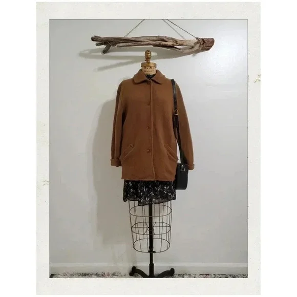 Jones New York | Tan Brown Wool Country Southwestern Preppy  Small Jacket - Picture 4 of 7